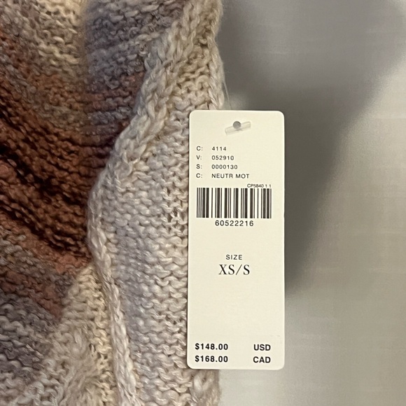 Anthropologie NWT Cream and Brown Pilcro Jemma Cable Knit Cardigan Size XS/S - Picture 12 of 13
